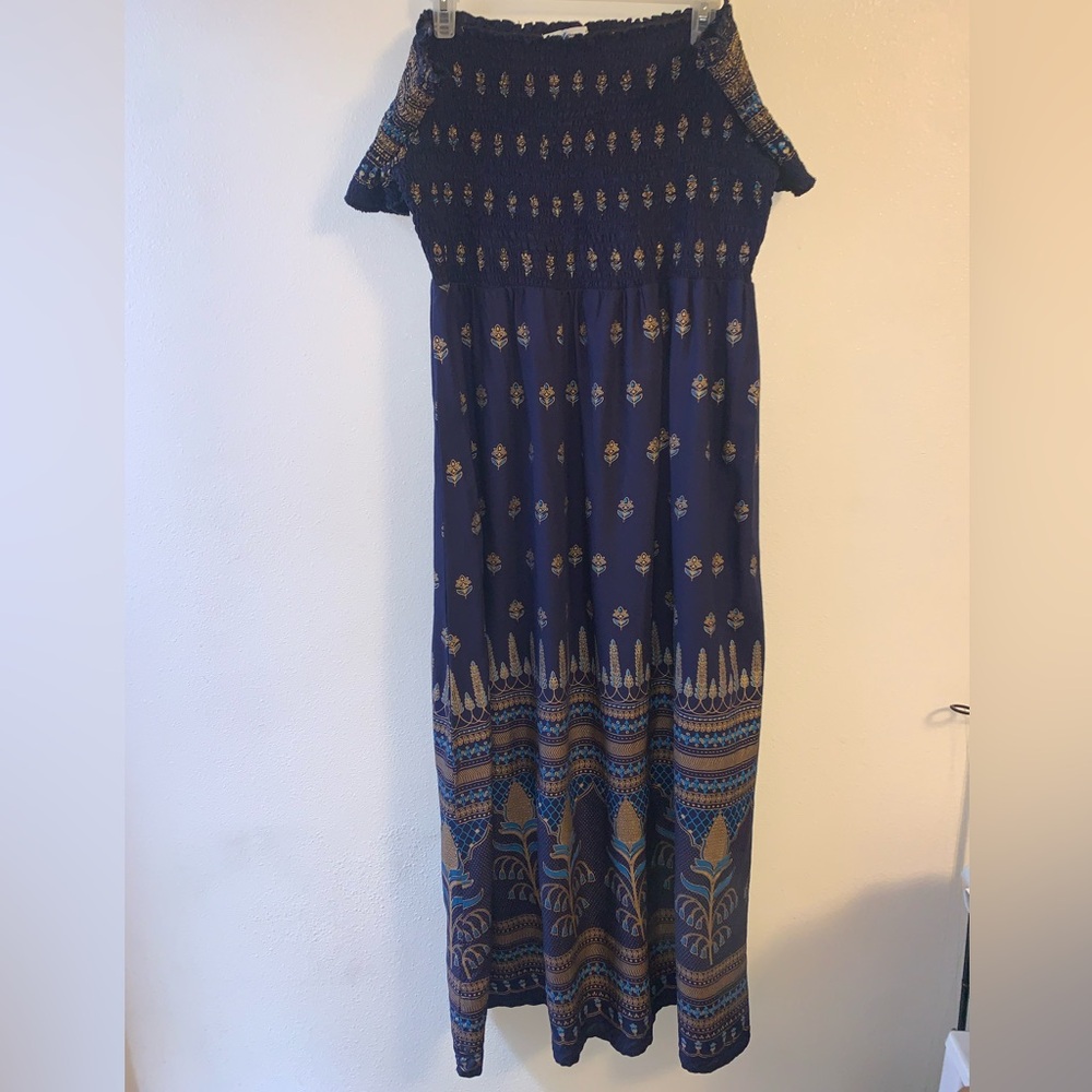Lapogee Blue and Gold Women's Dress Size 2X